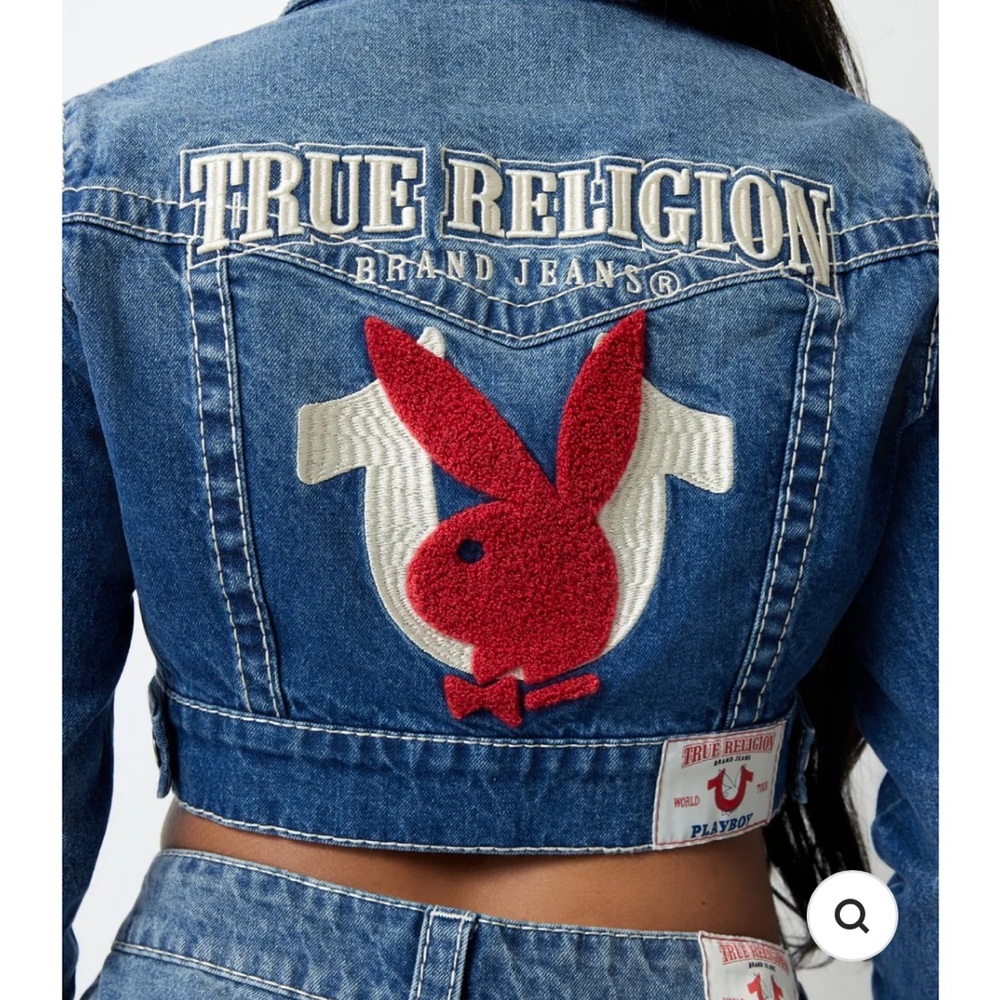 True Religion X Playboy Denim Jacket NWT